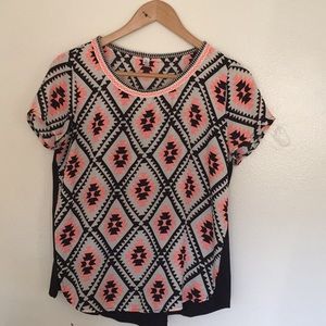 Aztec hi-low shirt